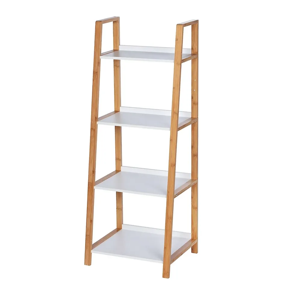 Wenko Etagère de salle de bain en bambou Finja - L. 43 x H. 112 cm