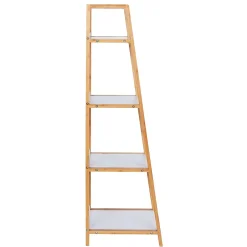 Wenko Etagère de salle de bain en bambou Finja - L. 43 x H. 112 cm