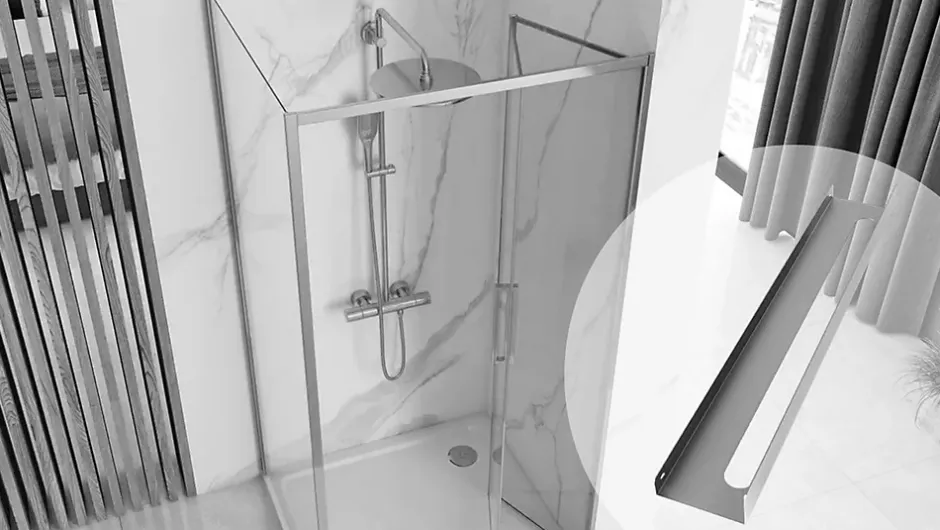 Rea ETAGÈRE DE SALLE DE BAIN SF02-600 60CM BRUSH STEEL* Etagère Salle De Bains