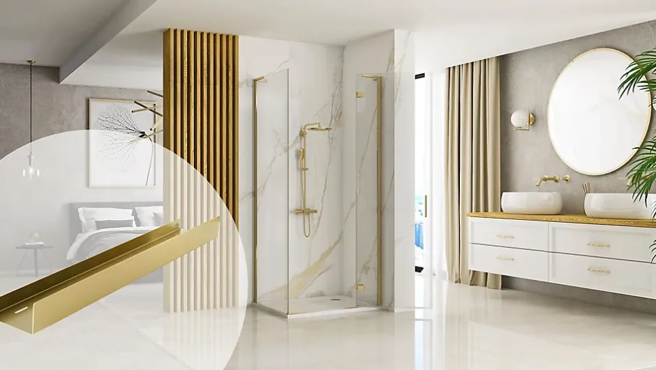 Rea ETAGÈRE DE SALLE DE BAIN SF04-600-BG BRUSH GOLD* Etagère Salle De Bains