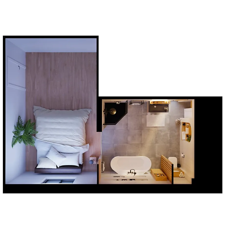 GoodHome Etagère de salle de bains Avela placage chêne 20 cm