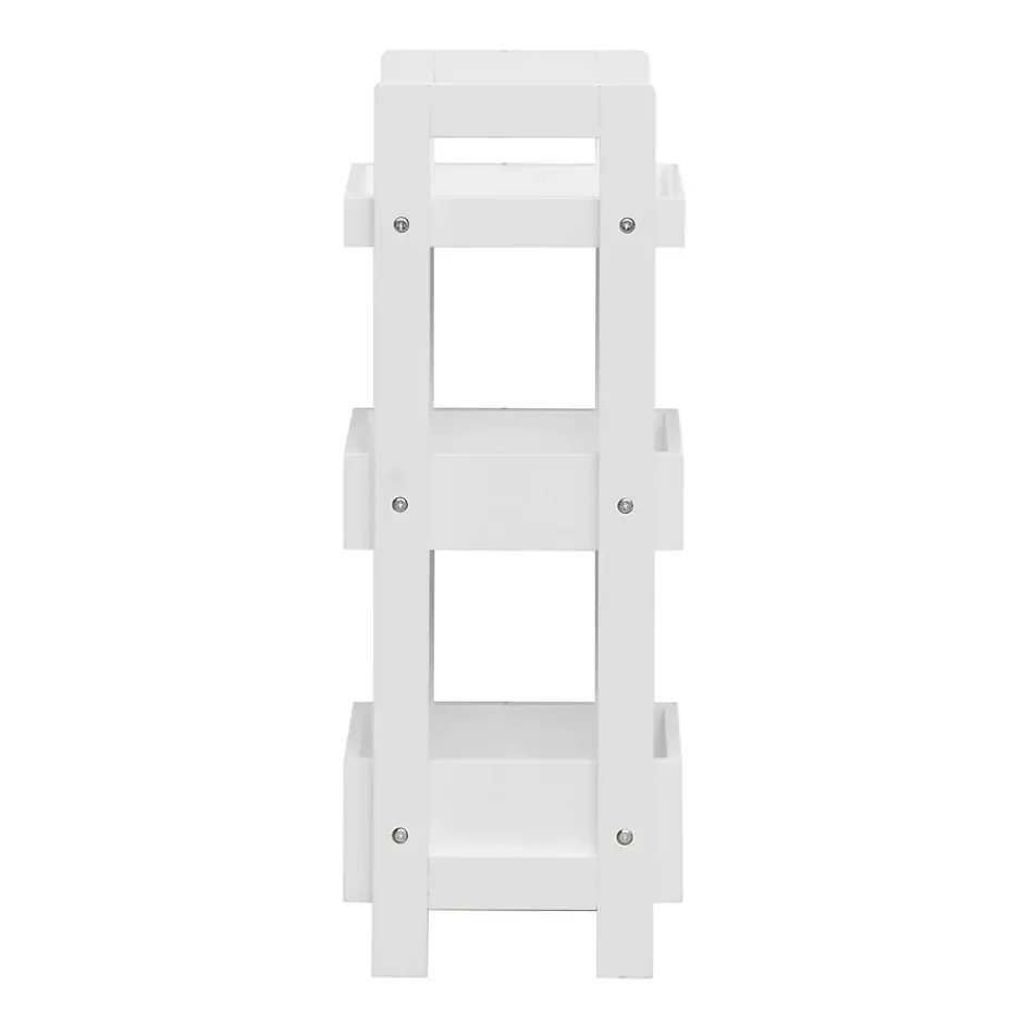 Mobili Rebecca Etagère de Salle de Bains en MDF Blanc Moderne 74x28x20 cm Rebecca Mobili* Meuble De Salle De Bains Faible Profondeur|Etagère Salle De Bains