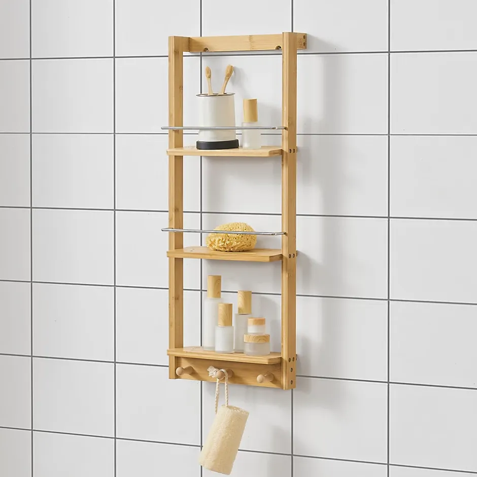 [En.Casa] Etagère Murale de Salle de Bain Lidingö 29 x 10 x 70 cm en.casa* Etagère Salle De Bains