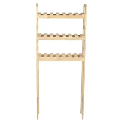 [En.Casa] Etagère pour machine à laver Alslev 3 niveaux pin 160 x 64 x 21 cm naturel en.casa* Etagère Salle De Bains