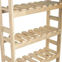 [En.Casa] Etagère pour machine à laver Alslev 3 niveaux pin 160 x 64 x 21 cm naturel en.casa* Etagère Salle De Bains