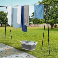 IDMarket Etendoir à linge extérieur capacité 35M en métal