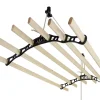 MonsterShop Etendoir à Linge Suspendu - Noir- 2.4m* Etendoir À Linge