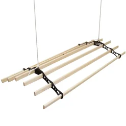 MonsterShop Etendoir à Linge Suspendu - Noir- 1.8m