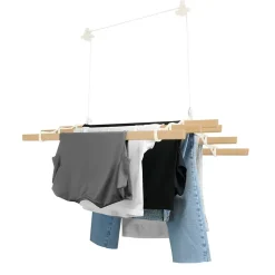MonsterShop Etendoir à Linge Suspendu de 0,9 Mètre - Ivoire* Etendoir À Linge