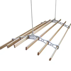 MonsterShop Etendoir à Linge Suspendu de 1,5 Mètre - Poulie Blanc* Etendoir À Linge