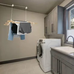 MonsterShop Etendoir à Linge Suspendu de 1,2 Mètre - Ivoire* Etendoir À Linge