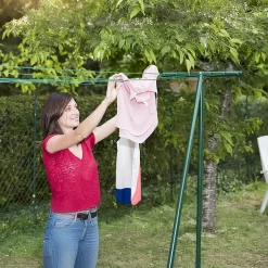 Trigano Etendoir à linge Windy vert - 60m de fil* Etendoir À Linge