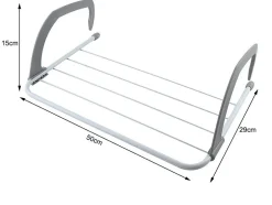Jardimobilideco Etendoir Sèche-linge pour balcon 50x15x29 cm plastique