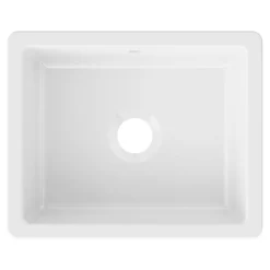 GoodHome Evier à encastrer en céramique blanc 1 bac l. 46 x L.56,5 x P. 20 cm Hyssop