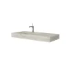 Kiamami Valentina Evier Hpl Asymétrique Avec Lavabo À Gauche 100Cm Chêne Glacé* Lavabo