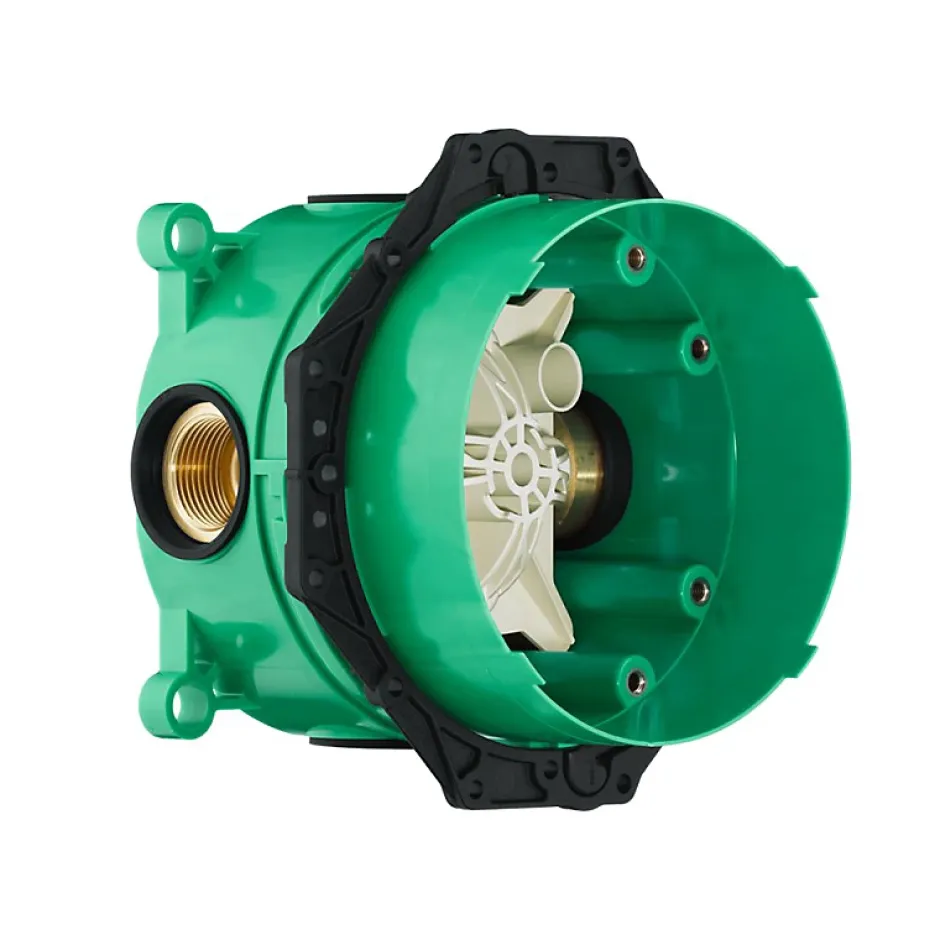 Hansgrohe Façade pour mitigeur thermostatique encastré ShowerSelect avec 2 fonctions noir mat et corps encastré iBox* Robinet De Douche