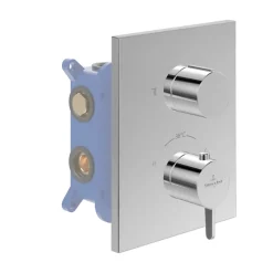 Villeroy & Boch Façade thermostatique 2 voies VILLEROY ET BOCH Conum Chrome + corps encastré