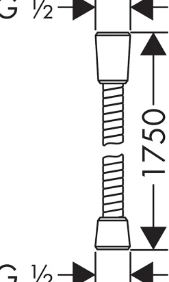 Flexible de douche 175 cm, chrome, Hansgrohe Senseoflex* Pommeau De Douche, Flexible Et Barre De Douche