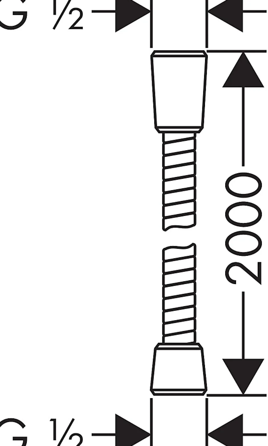 Hansgrohe Flexible de douche 200 cm Sensoflex* Pommeau De Douche, Flexible Et Barre De Douche