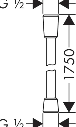Hansgrohe Flexible de douche chromé Isiflex 1m75* Pommeau De Douche, Flexible Et Barre De Douche