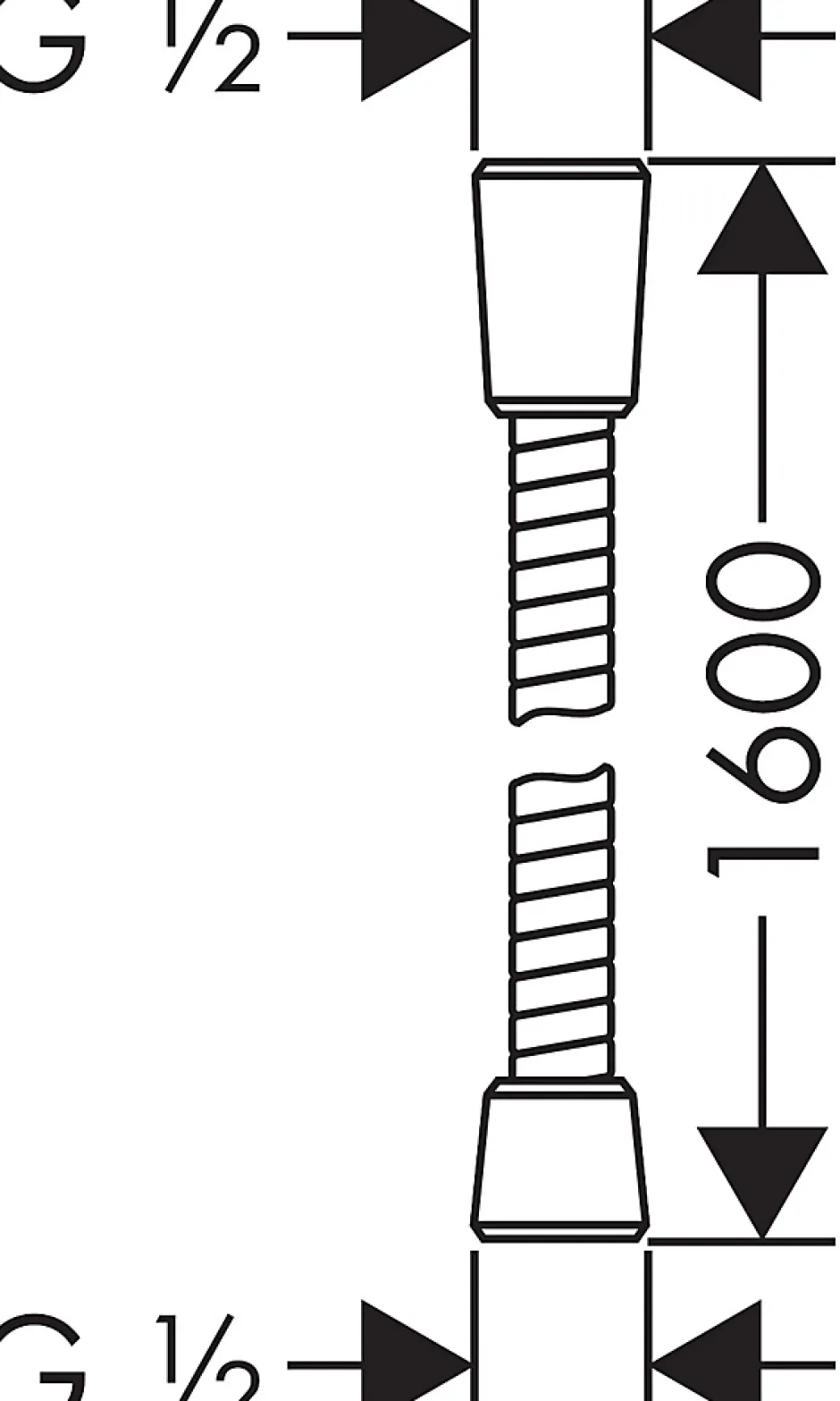 Hansgrohe Flexible de douche chromé Sensoflex 1,60m* Pommeau De Douche, Flexible Et Barre De Douche