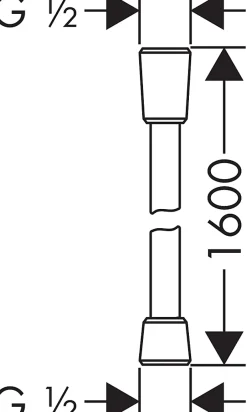 Hansgrohe Flexible de douche Isiflex 1,60 m* Pommeau De Douche, Flexible Et Barre De Douche