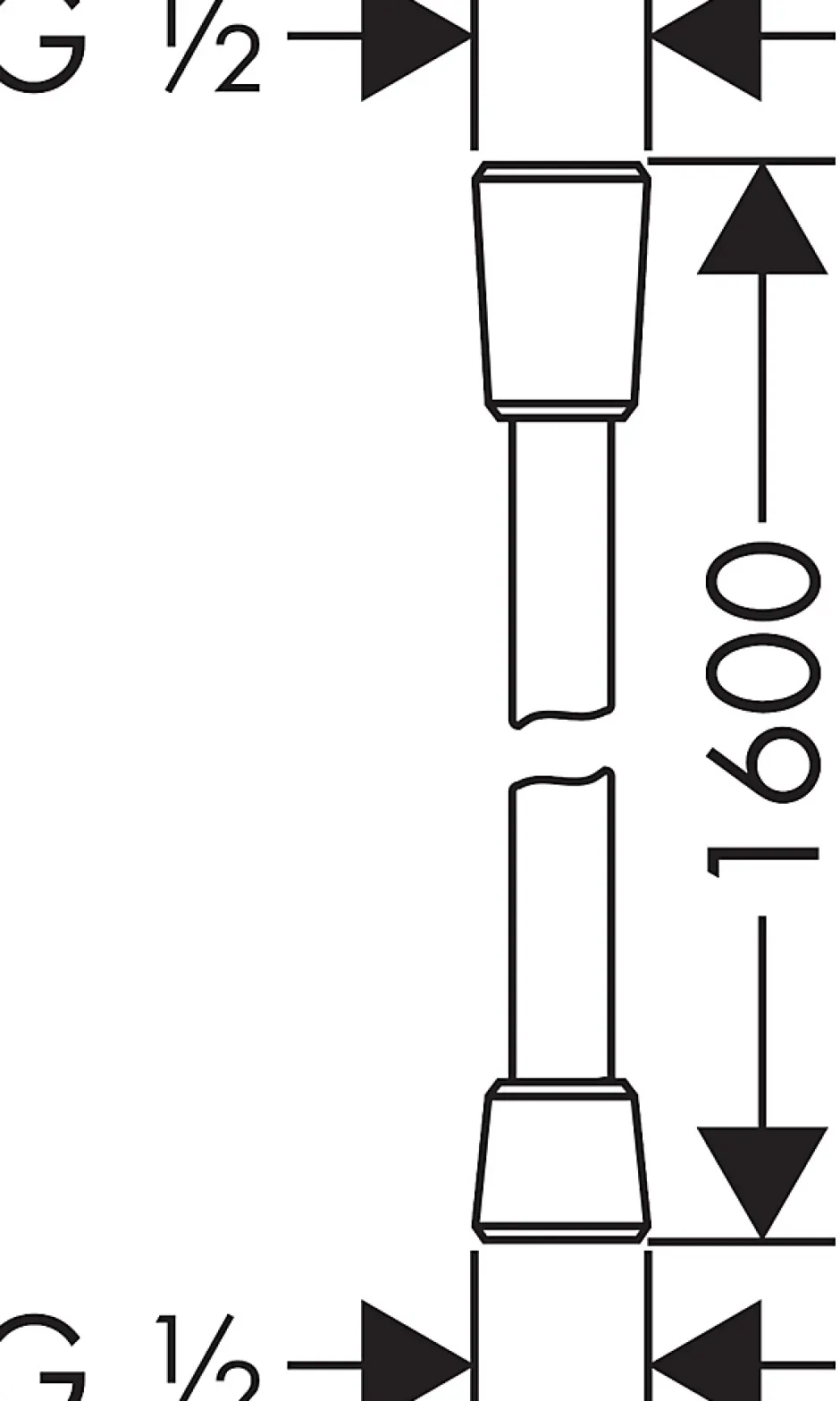 Hansgrohe Flexible de douche Isiflex 1,60 m* Pommeau De Douche, Flexible Et Barre De Douche