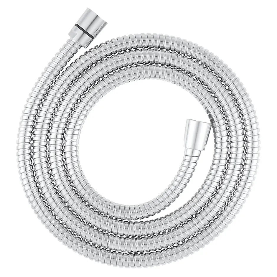 GoodHome Flexible de douche inox chromé 2 m* Pommeau De Douche, Flexible Et Barre De Douche