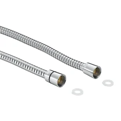 GoodHome Flexible de douche inox chromé 1,5 m* Pommeau De Douche, Flexible Et Barre De Douche