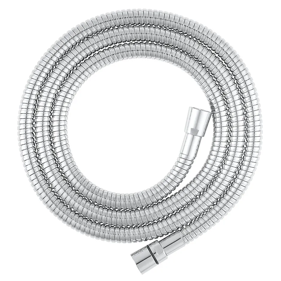 GoodHome Flexible de douche laiton chromé 2 m* Pommeau De Douche, Flexible Et Barre De Douche
