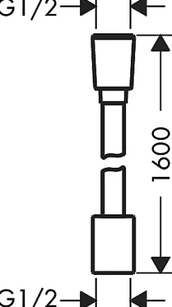 Hansgrohe Flexible de douche 1,6m anti-torsion chrome DesignFlex* Pommeau De Douche, Flexible Et Barre De Douche