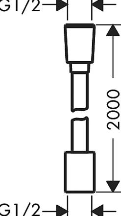 Hansgrohe Flexible de douche 2m anti-torsion chrome DesignFlex