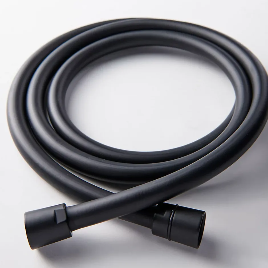 GoodHome Flexible de douche noir PVC 1,75 m* Pommeau De Douche, Flexible Et Barre De Douche