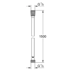 Grohe Flexible de douche SILVERFLEX TWISTSTOP 1500mm 28364000* Pommeau De Douche, Flexible Et Barre De Douche
