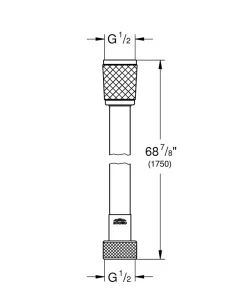 Grohe Flexible de douche VitalioFlex 1750 cm gris