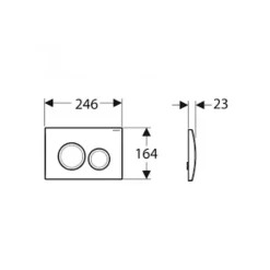 Geberit Delta20 plaque de déclenchement double touche, blanc alpin (115.127.11.1)* Wc Suspendu