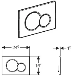 Geberit Plaque de déclenchement Sigma01 pour rinçage double touche (115.770.DT.5)