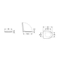 Geberit Selnova Abattant de WC en Duroplast, Blanc (500.331.01.1)* Abattant Wc