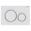 Geberit Sigma20 Plaque de déclenchement double touche, Blanc mat/chrome (115.882.JT.1)* Wc Suspendu