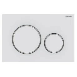 Geberit Sigma20 Plaque de déclenchement double touche, Blanc mat/chrome (115.882.JT.1)* Wc Suspendu