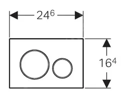 Geberit Sigma20 Plaque de déclenchement double touche, Blanc mat/chrome (115.882.JT.1)* Wc Suspendu