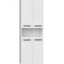 Topeshop GLAZE - Armoire de salle de bain avec porte + panier - Style moderne - 174x60x30 cm - Colonne salle de bain