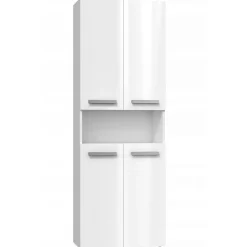 Topeshop GLAZE - Armoire de salle de bain avec porte + panier - Style moderne - 174x60x30 cm - Colonne salle de bain* Armoire De Salle De Bains