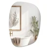 Tulup Grand Miroir Irrégulier 91 x 66 cm pour le maquillage* Miroir Simple