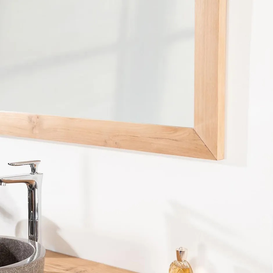 Wanda Collection Grand miroir rectangle en teck massif 180 x 70 cm