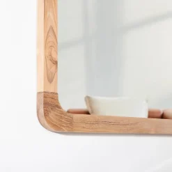 Wanda Collection Grand miroir teck rétro 120 x 70 cm