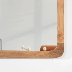 Wanda Collection Grand miroir teck rétro 120 x 70 cm