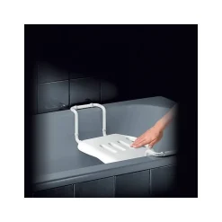 Spirella Grand siège télescopique de baignoire inoxydable Blanc