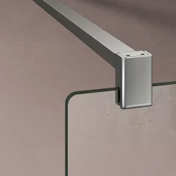 Grand Verre Barre de maintien 90 cm recoupable pour porte et paroi de douche en alu chromé