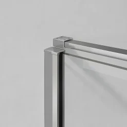 Grand Verre Cabine de douche 90x70 avec porte à charnières en verre 8mm profilés chromé aspect inox